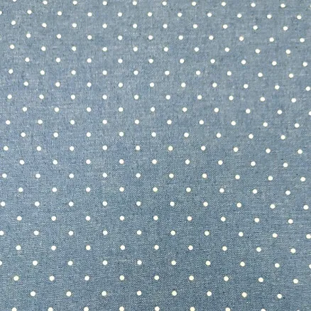 Denim Stof 145cm 60 Små prikker Striber - 50cm